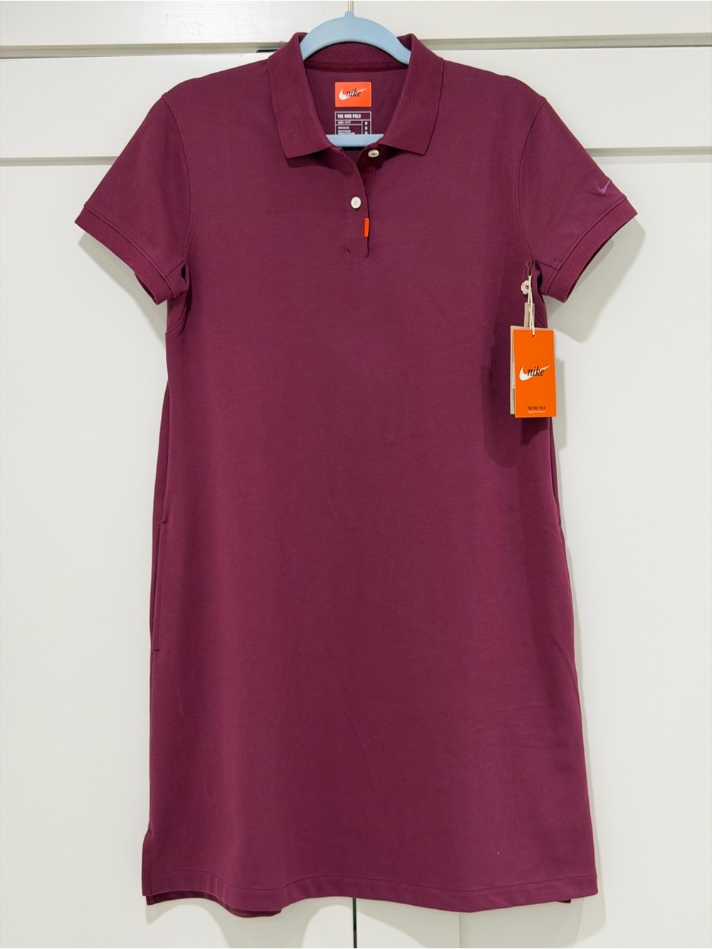 Nike Dri-FIT Polo Dress Women’s Medium Purple Berry Standard Fit NWT